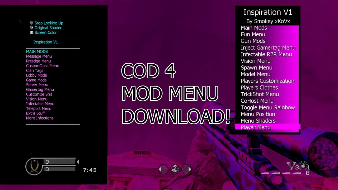 cod 4 mod menu download